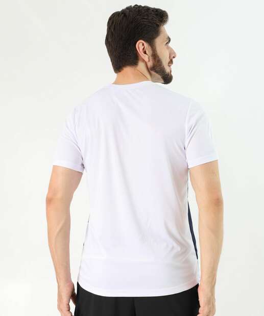 Camiseta Masculina Fitness Recorte Marisa Branco
