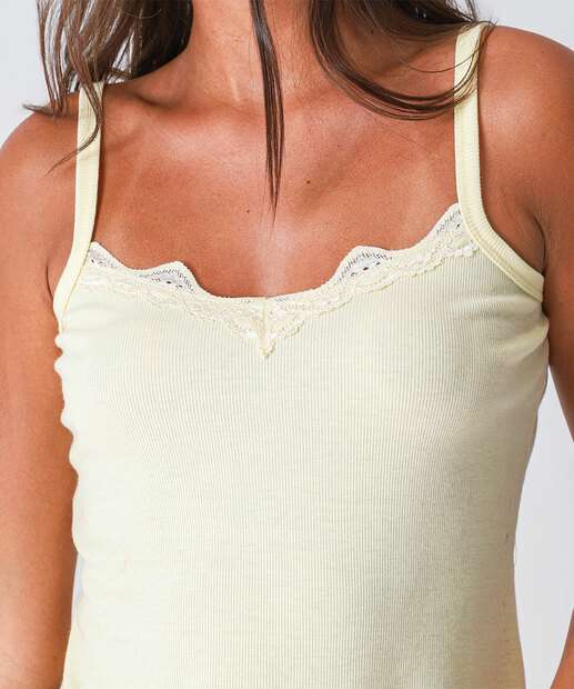 Blusa Pijama Feminino Avulso Marisa Amarelo