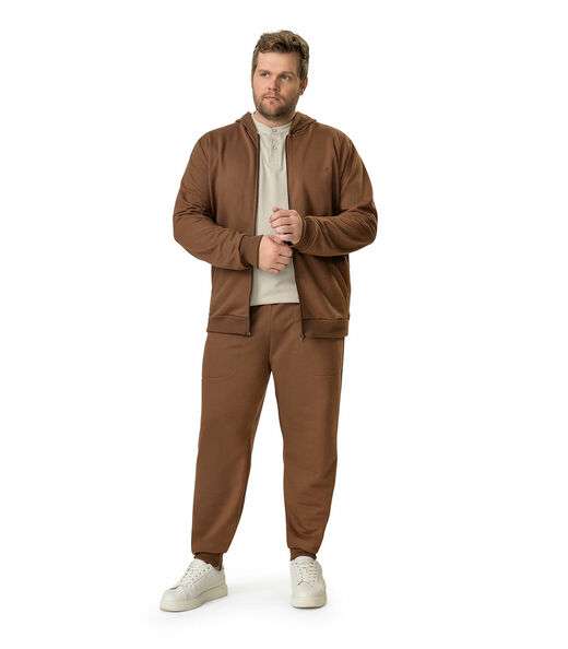Jaqueta Masculina Plus Moletom Premium Diametro Marrom