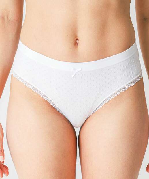 Kit 2 Calcinhas Biquíni Recorte Renda Marisa Preta