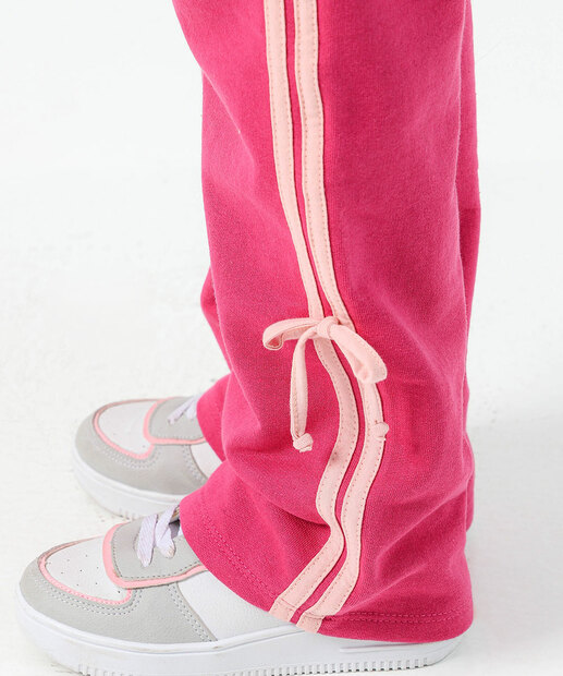 Calça Moletom Wide Leg Infantil Marisa Tam 4 a 10 Rosa