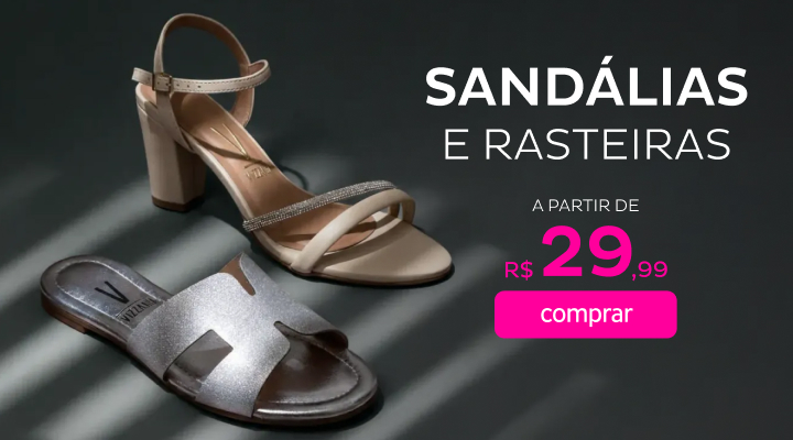 Sandalias e rasteiras a partir de 29,99