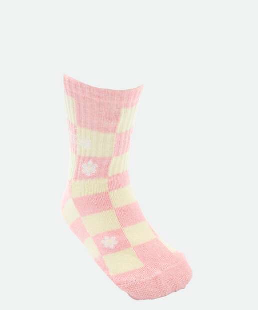 Kit 2 Meias Infantil Soquete Estampa Stitch Disney Rosa