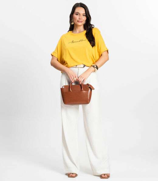 Blusa Feminina em Viscotorcion Rovitex Amarelo