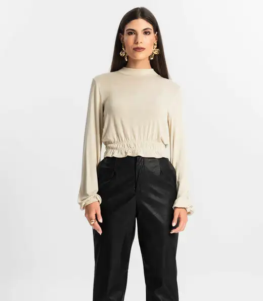 Image_Blusa Feminina Tricot Manga Longa Endless Bege