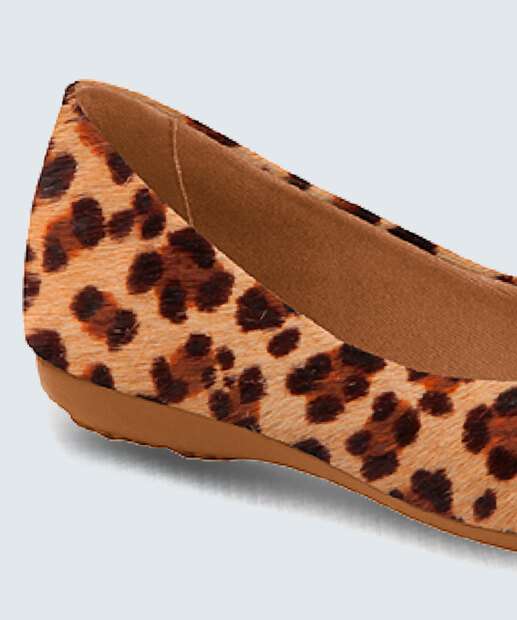 Sapatilha Feminina Slipper Animal Print Bottero
