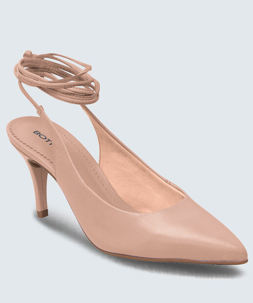 Scarpin Feminino Slingback Salto Fino Amarração Bottero