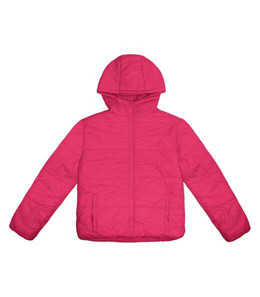 Jaqueta Puffer Juvenil Feminina Com Capuz Minty Rosa