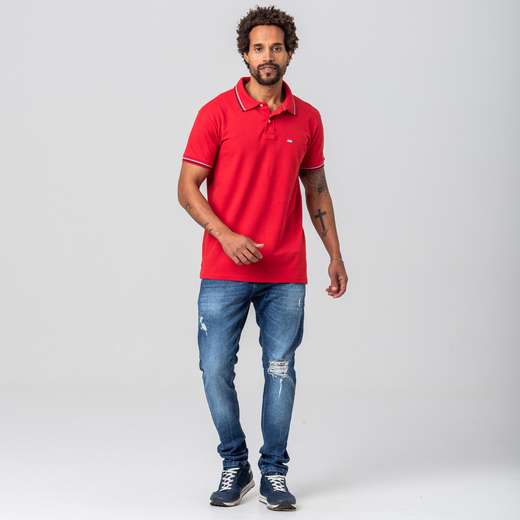 Camiseta Polo Rock e Soda Masculina