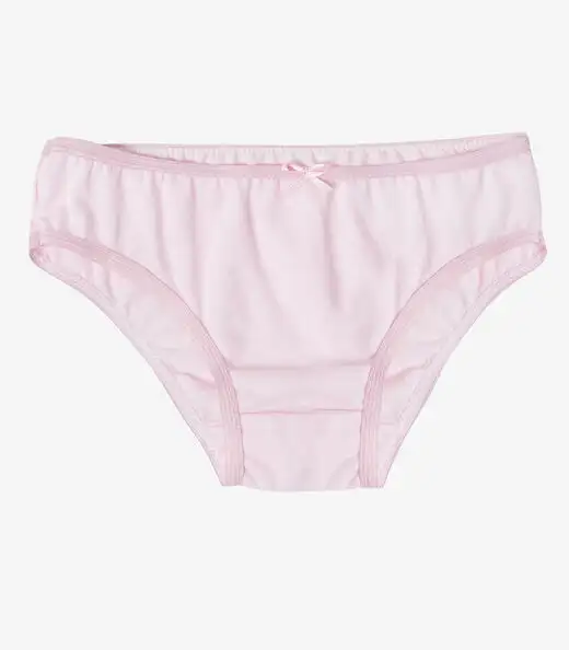 Kit 3 Calcinhas Infantil Lisas Em Algodão Select Rosa