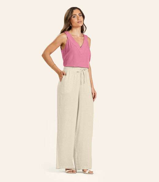 Regata Viscose Slub Feminina Endless Rosa