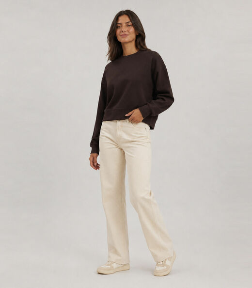 Blusão Feminino Em Moletom Felpado Rovitex Marrom