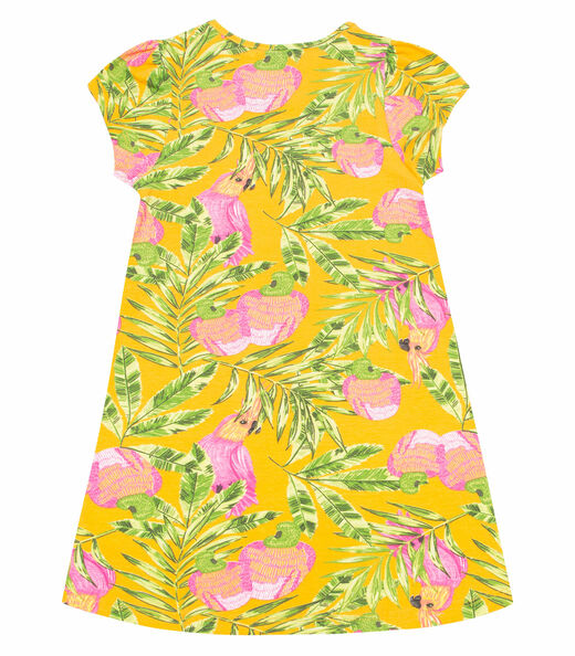 Vestido Infantil Estampado Select Amarelo