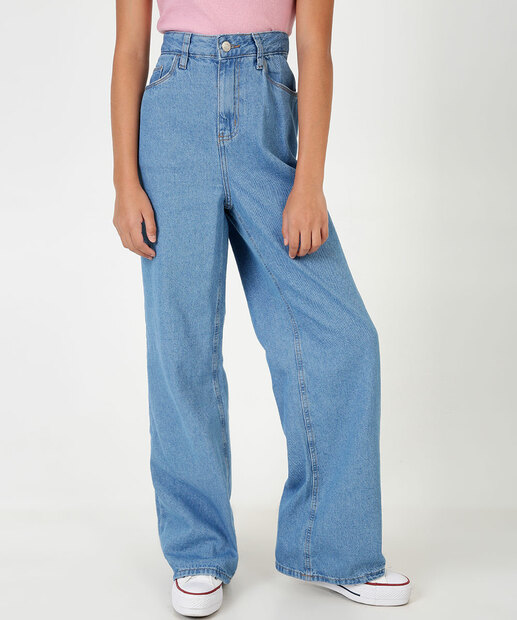 Calça Juvenil Jeans Wide Leg Marisa Tam 10 a 16
