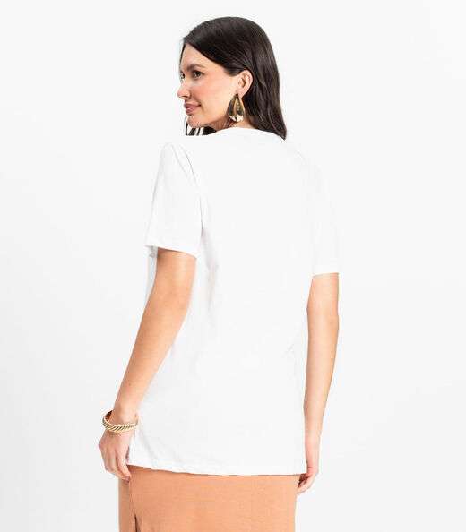 Camiseta Básica Unissex Rovitex Branco