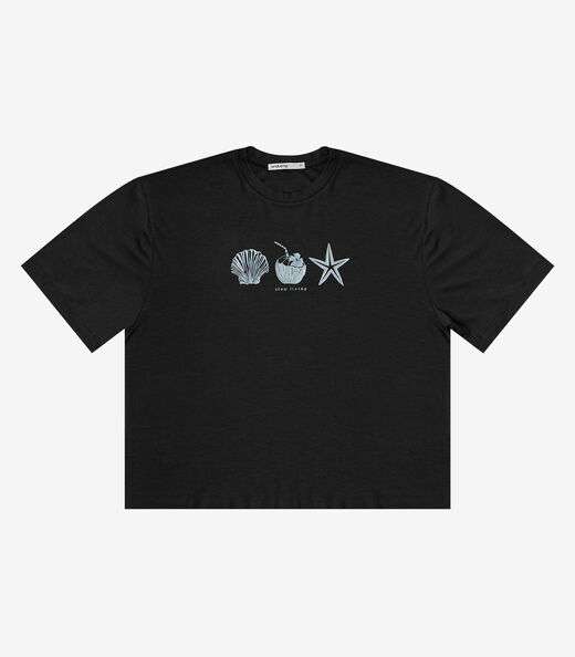 T- Shirt Feminina Manga Curta Endless Preto