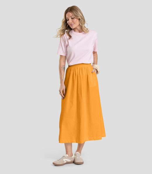 Image_Saia Midi Feminina em Sarja Dianna Amarelo