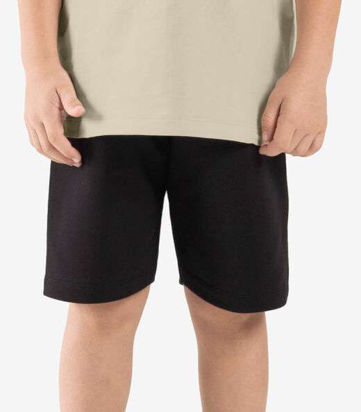 Conjunto Infantil Camiseta Com Bermuda Rovi kids Bege