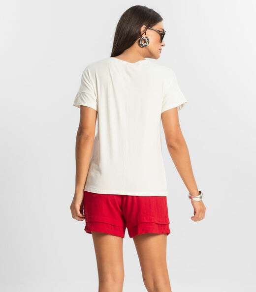 Shorts Feminino Linho Strong Endless Vermelho
