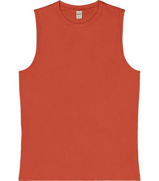 Regata Feminina Ribana Canelada Rovitex Laranja