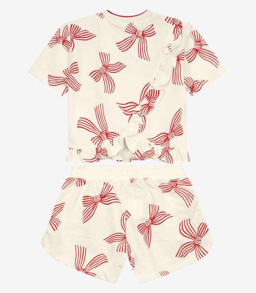 Conjunto Blusa com Shorts em Moletinho Trick Nick Off White