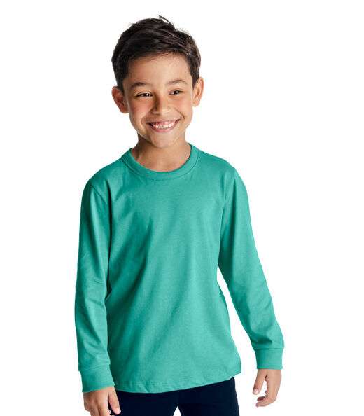 Image_Camiseta Manga Longa Básica Rovitex Kids Verde