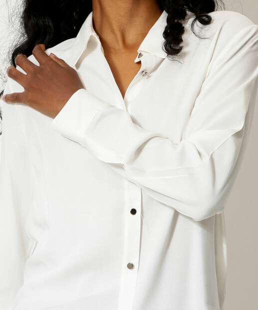 Camisa Feminina Básica Manga Longa Marisa