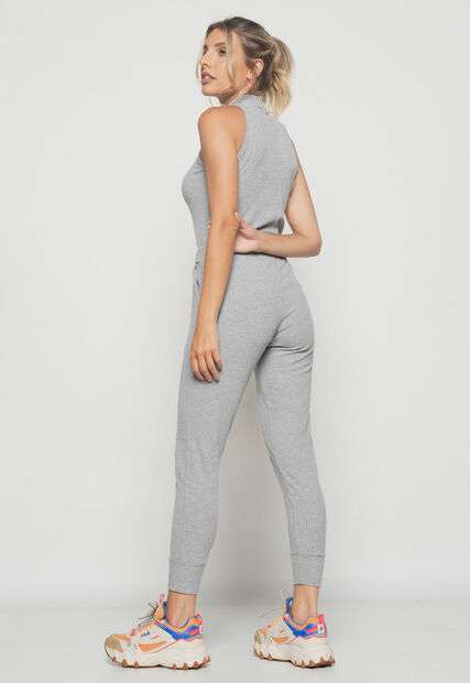 Conjunto  Comfy Com Regata e Jogger Canelada Mescla Salvatore Fashion