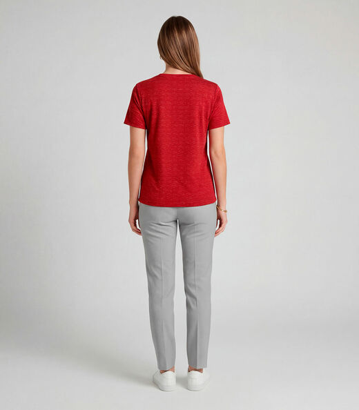 Blusa Feminina Básica Infinita Cor Vermelho