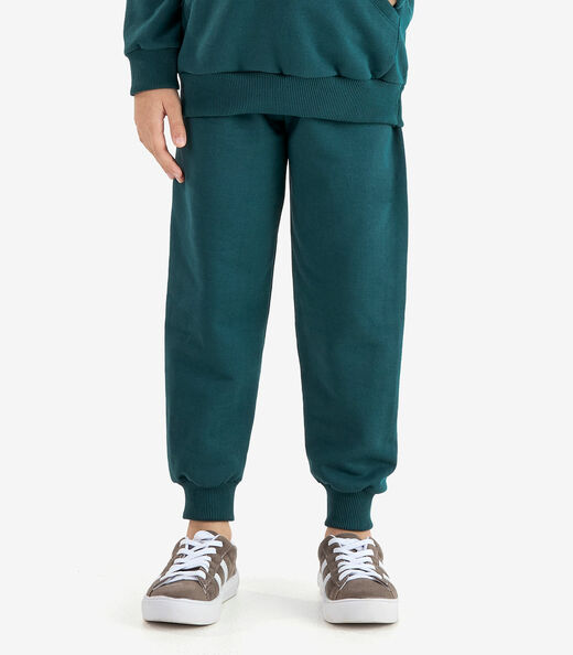Conjunto Blusão de Capuz e Calça Moletom Rovi Kids Verde