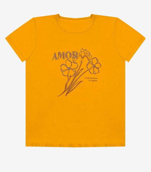 Image_Blusa Feminina Manga Curta Estampada Select Laranja