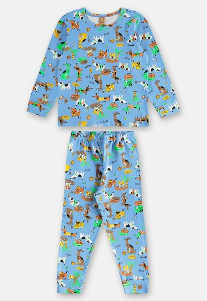 Pijama Longo Infantil Unissex Suedine Up Baby