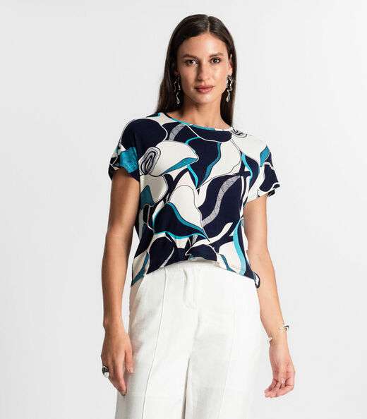 Image_Blusa Feminina Estampada Rovitex Azul