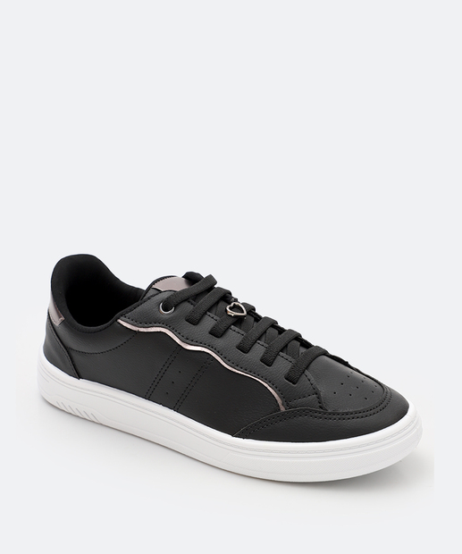 Image_Tênis Casual Feminino Recorte Preto