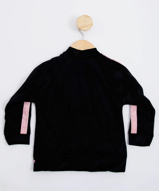 Casaco Infantil Plush Estampa Frase Tam 1 a 3