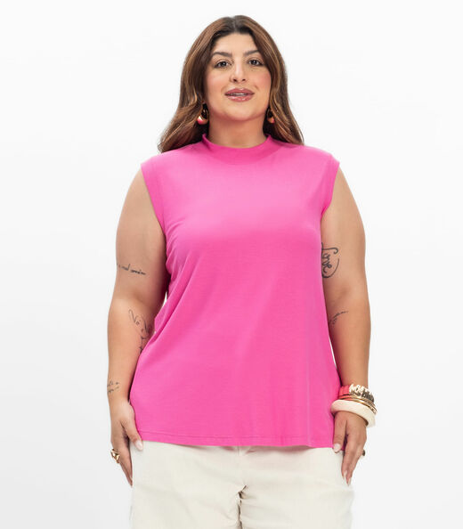 Image_Regata em Ribana Feminina Plus Size Secret Glam Rosa