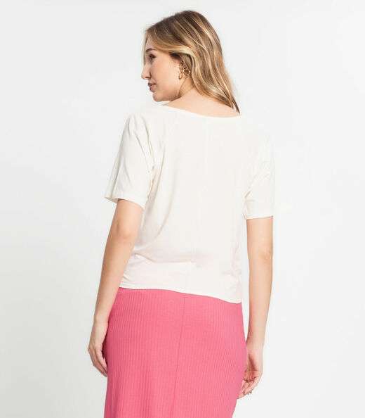 Blusa Feminina Lisa Infinita Cor Bege