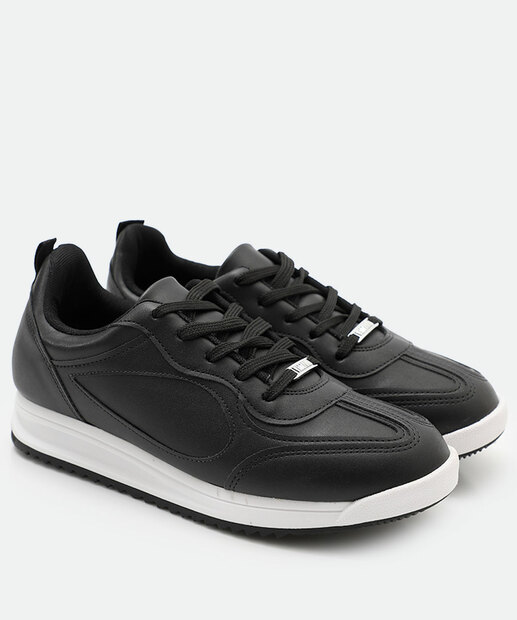 Tênis Casual Feminino Recorte Vizzano Preto