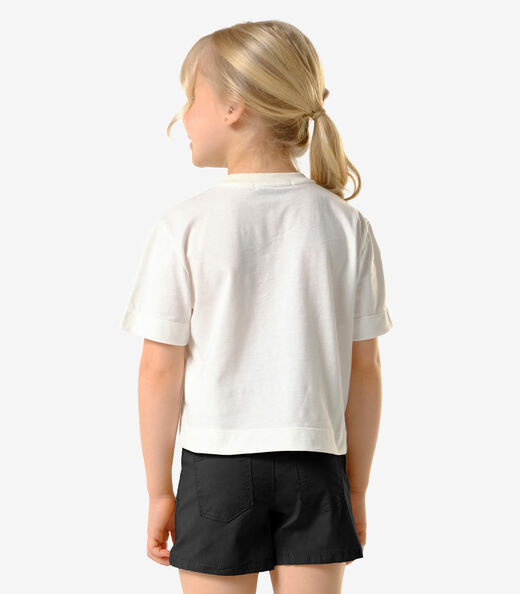 Conjunto Infantil Blusa Com Shorts Trick Nick Bege