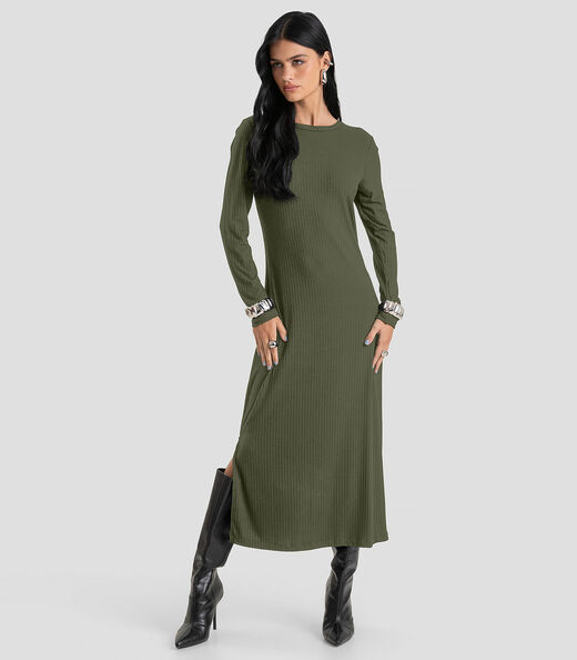 Image_Vestido Feminino Super Midi Canelado Dianna Verde