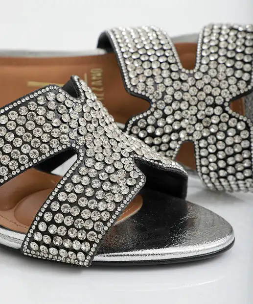 Tamanco Feminino Salto Grosso Metalizado Vizzano