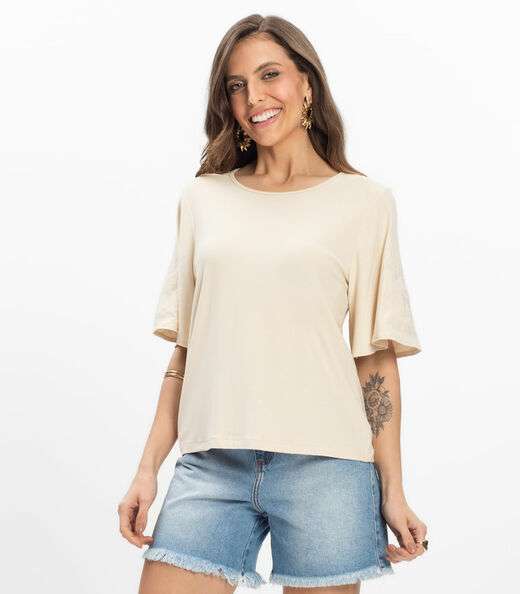 Image_Blusa Viscose Creponada Feminina Endless Bege