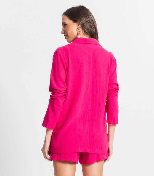 Blazer De Linho Strong Feminino Endless Rosa