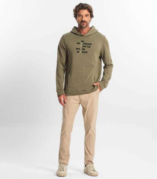 Blusão Masculino Moletom Com Capuz Diametro Verde