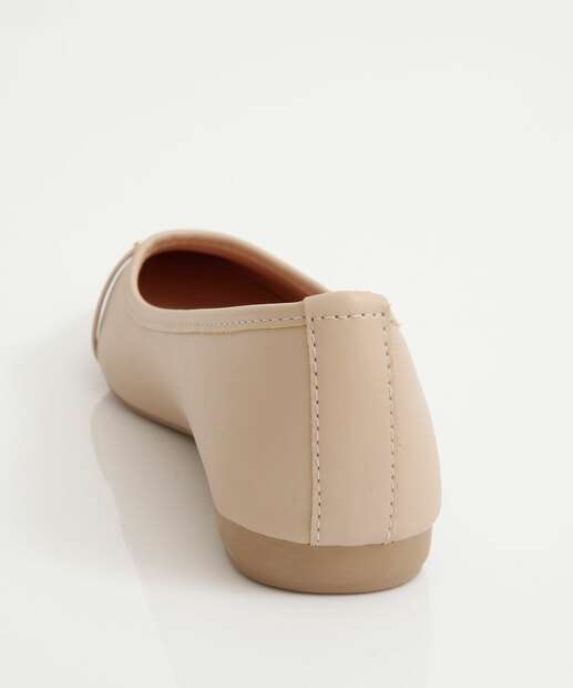 Sapatilha Feminina Bico Fino Nara Martins Bege