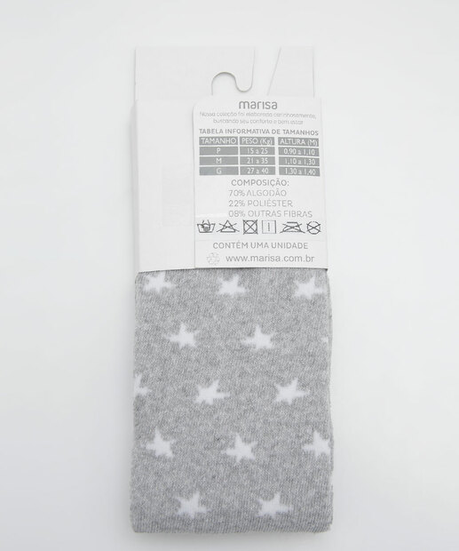 Meia Calça Infantil Estrelas Marisa