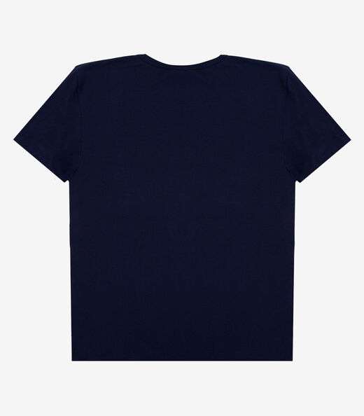 Camiseta Adulto Masculino em Meia Malha Rovitex Azul