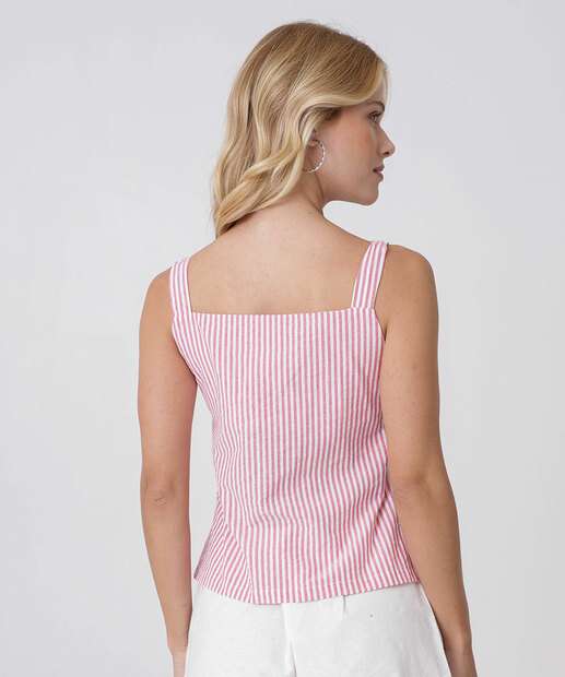 Blusa Feminina Listrada Alças Largas Marisa