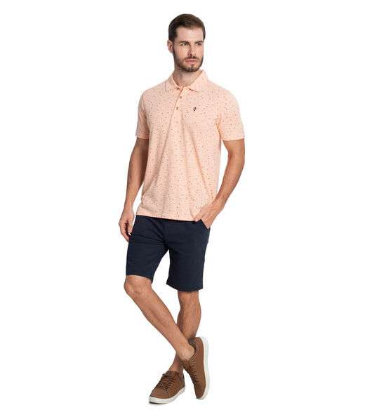Polo Masculina Triângulos Piquet Diametro Rosa