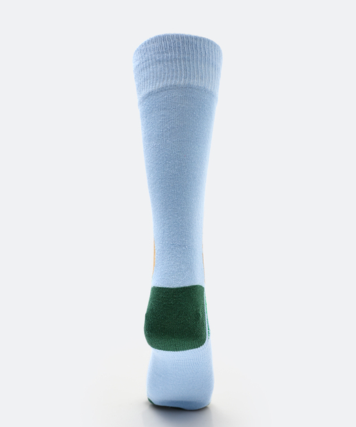 Meia Masculina Cano Longo Estampa Capivara MR Azul